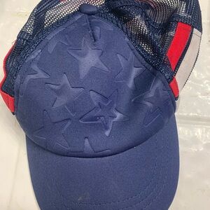 Star Pattern Blue Trucker Hat